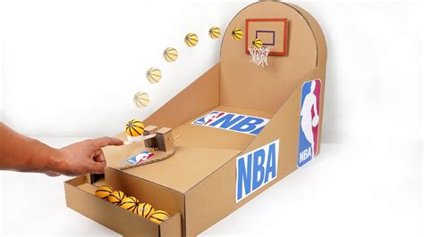 How To Make A Basketball Game Machine Out Of Cardboard Youtube