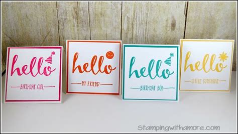 Hello T Card Set Hello T Stampin Up Cards Cards Handmade
