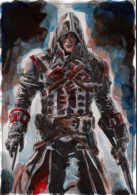 Assassins Creed Drawing By Diego Mendes Artifacts World