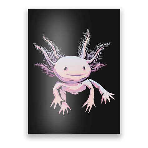 Axolotl Mexican Salamander Drawing Lizard Realistic Axolotl Poster