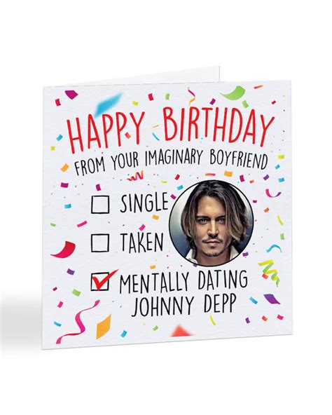 Mentally Dating Johnny Depp Birthday Card Etsy