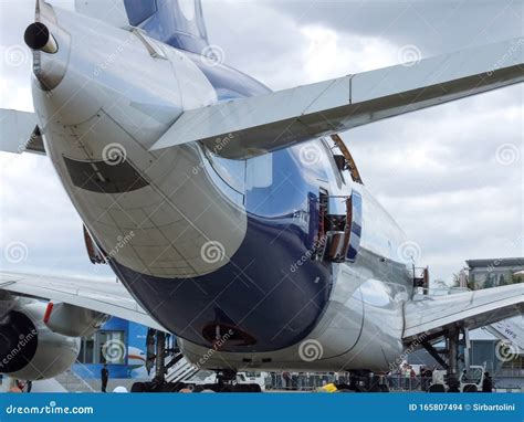 Tail Of Airbus A380 On Static Display Editorial Stock Image Image Of