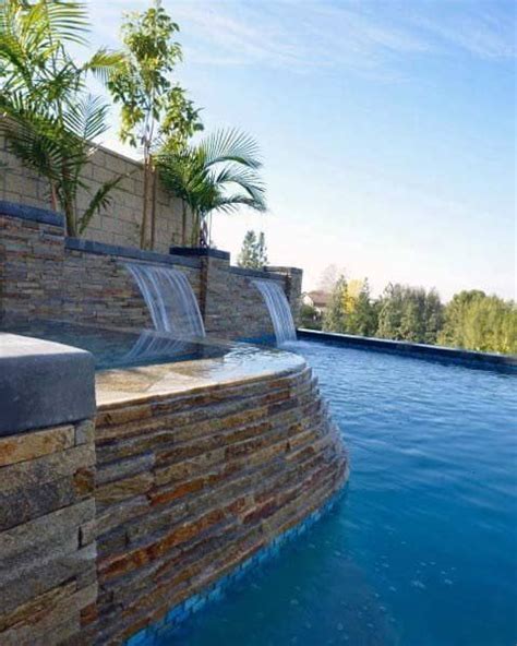 Top 60 Best Pool Waterfall Ideas Cascading Water Features Dream