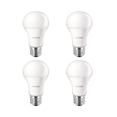Philips 100 Watt Equivalent A19 Led Light Bulb Soft White 4 Pack