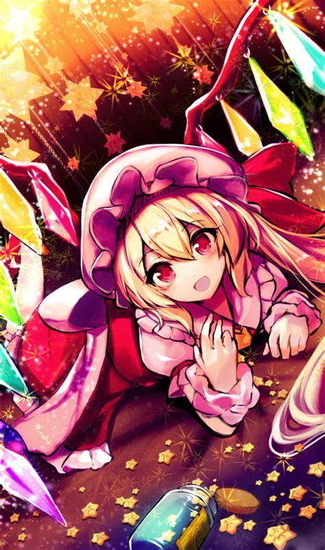 Safebooru 1girl D Ascot Bangs Blonde Hair Blush Bow Commentary Crystal Flandre Scarlet