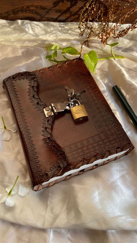 Journal With Lock And Key Diary With Lock Leather Journals Etsy