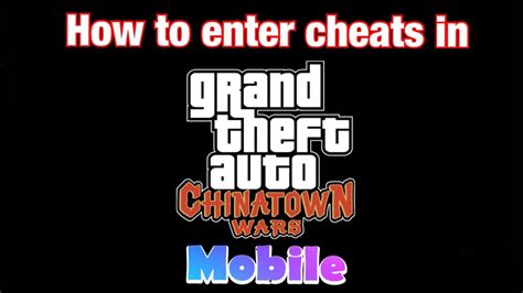 How To Enter Cheats In Gta Chinatown Wars Mobile Youtube