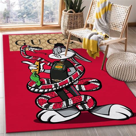Dope Bugs Bunny And Gucci Snake Gucci Rug Home Decor Rever Lavie