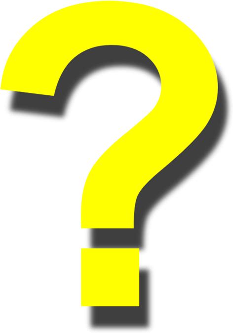 Question Mark Png Yellow Question Mark Outline