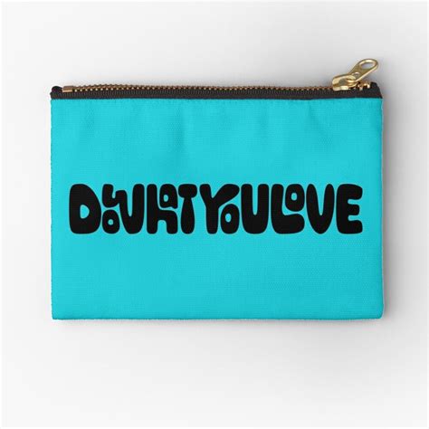 Funky Do What You Love Electric Blue Zipper Pouch By Thiscreative