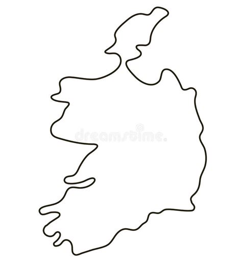Map Of Ireland Simple Outline Map Vector Illustration Stock Vector