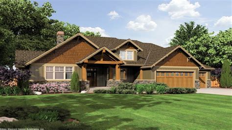 Build your prairie home on a large rural lot or in. Single Story Craftsman Style House Plans Single Story ...