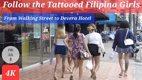 Follow The Tattooed Filipina Girls Friday Afternoon Walk From Walking