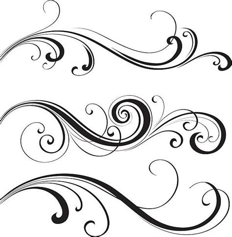 Vectorized Scroll Design Elements Grouped For Easy Editing Saved In