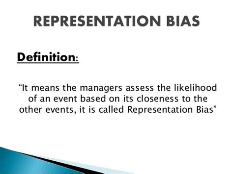 Representation bias