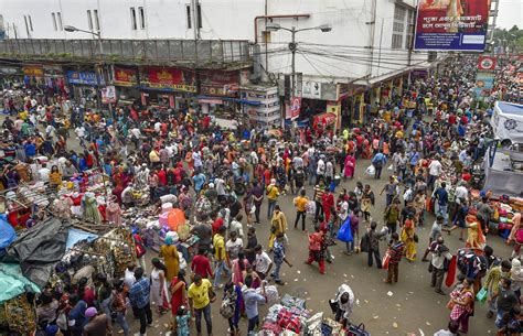 Social Distancing Goes Awry In Kolkata During Durga Puja