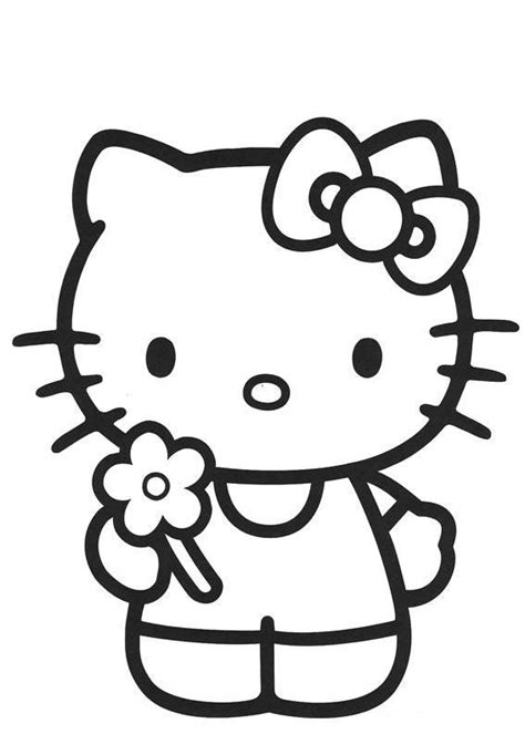 Gambar Hello Kitty Hitam Putih