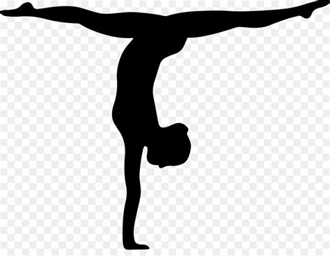 Gymnastics Balance Beam Black And White Clip Art Dance Silhouette Png