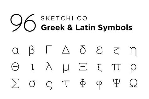 96 Greek And Latin Symbols By Travis Avery On Creativemarket Sponsored Graphicassets