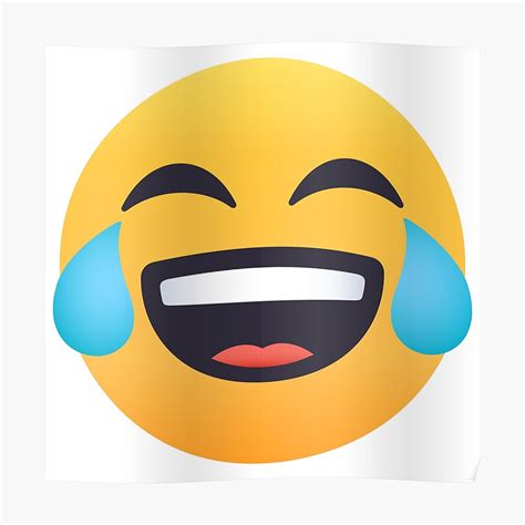 Joypixels Face With Tears Of Joy Emoji Poster By Joypixels Redbubble