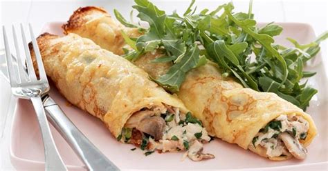 It's a russian favourite for special occasions. Chicken and mushroom crepes | Food To Love