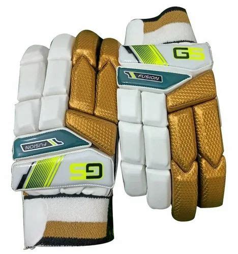 Velcro White And Golden Batting Cricket Gloves At Rs 600pair In Meerut Id 23865636930