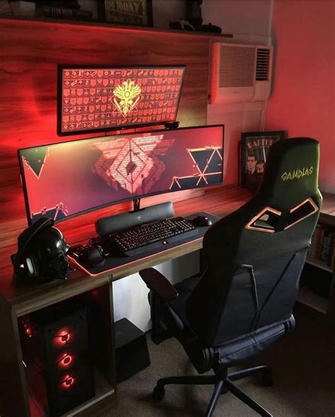 Beautiful Red Set Up Need A New Gaming Pc ☼ Via Egamephone Gaming Room Setup Quarto Gamer