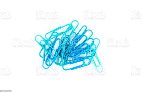 Colorful Paper Clips Isolated In White Background Stock Photo
