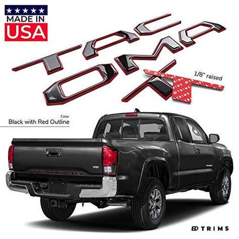 Bdtrims Domed 3d Raised Tailgate Letters Compatible With 2016 2020