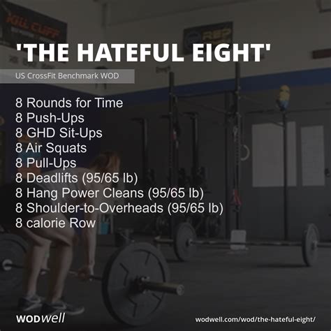 The Hateful Eight Workout Us Crossfit Benchmark Wod Wodwell