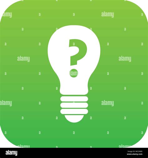 light bulb with question mark inside icon digital green stock vector image and art alamy