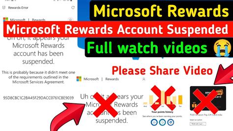 Bad News From Microsoft Rewards Microsoft Rewards Account Suspended