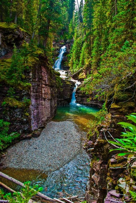 South Mineral Creek Cascading Falls Silverton Colorado Waterfall Stock