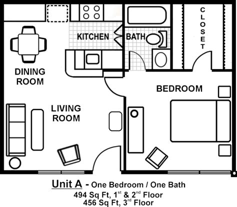 Image from tiny house listings. Small One Bedroom Apartment Floor Plans | Home Decor Ideas