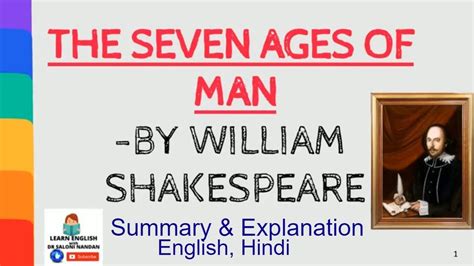 The Seven Ages Of Man By William Shakespeare I Summar