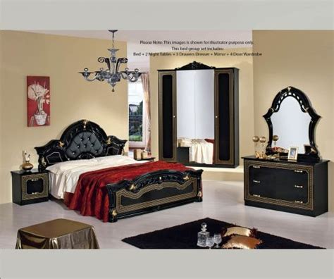 H2o Design Divina Canyon Oak Glossy Italian Bedroom Set With 4 Door