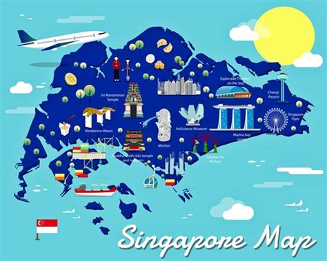 Singapore Map Of Major Sights And Attractions OrangeSmile