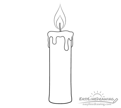 How To Draw A Candle Drawing Tutorial Easy Easy Drawi