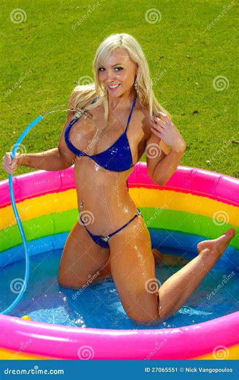Beautiful Fun Bikini Girl Stock Image Image Of Desire 27065551