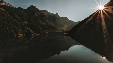3840x2160 Mountain Landscape Dawn Lake Reflection 5k 4k Hd 4k