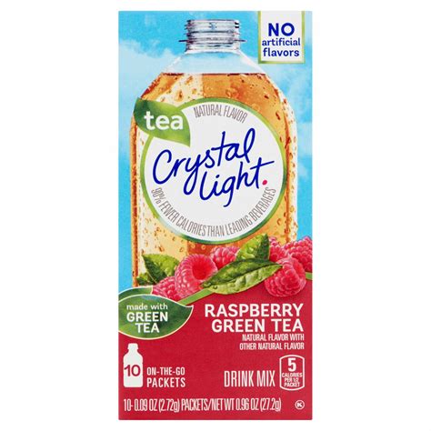 10 10 Packet Boxes Crystal Light Raspberry Green Tea On The Go Drink Mix