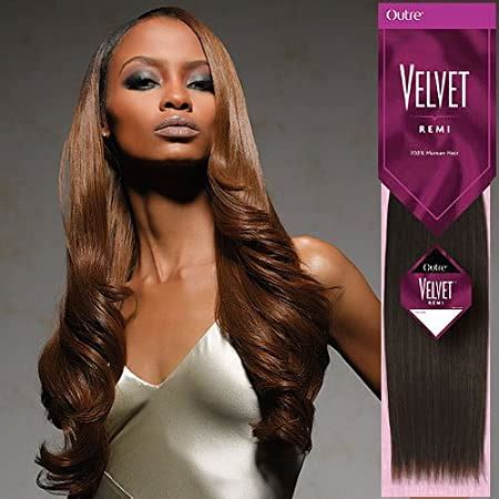Amazon Outre Velvet Remi Yaki Weaving Hair 10S Color 1B Hair