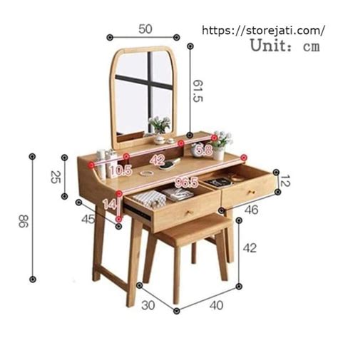 Harga Meja Rias Minimalis Dari Kayu Jati Storejati