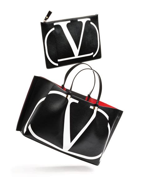 Valentino Garavani Vlogo Escape Small Calf Leather Tote Bag Neiman Marcus