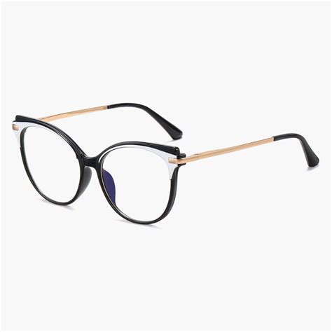 Buy Round Cat Eye Glasses Frame Fashion Eyewear Blue Light Glasses