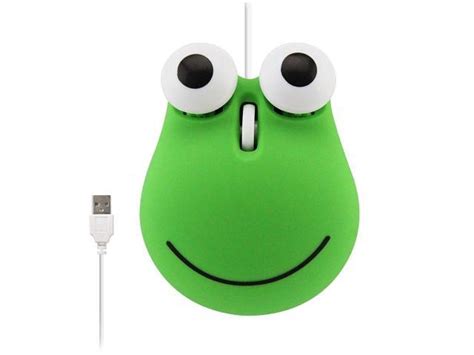 Cute Frog Shaped Wired Mouse Cartoon Small Kids Mouse Computer Optical