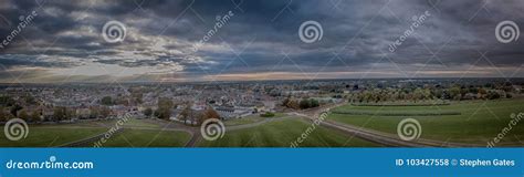 Panoramic Aerial View Of Newmarket Stock Photo Image Of Gallops