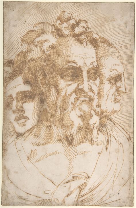 Baccio Bandinelli Three Male Heads The Metropolitan Museum Of Art