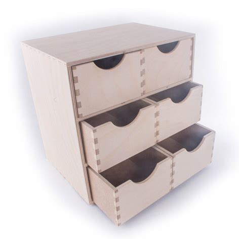Wooden Mini Chest Of Drawers Storage Box Organiser Plain Etsy