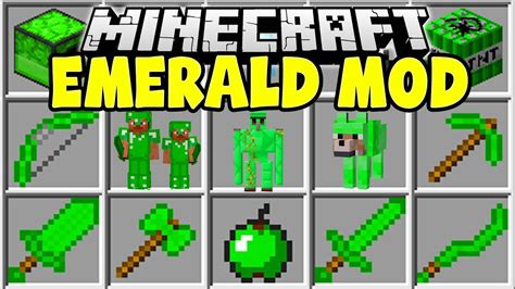 Minecraft Emerald Mod Emerald Dimension Emerald Weapons Items
